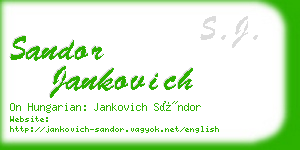 sandor jankovich business card